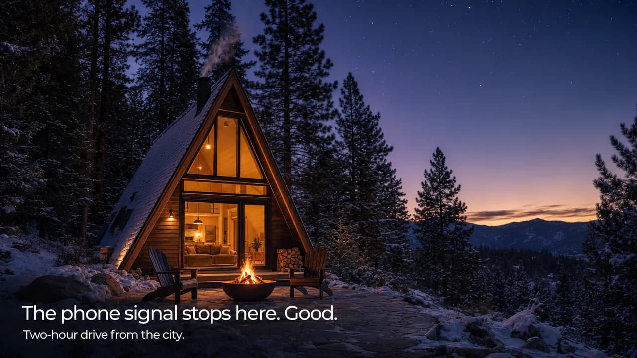 Ad: ads cabin getaway