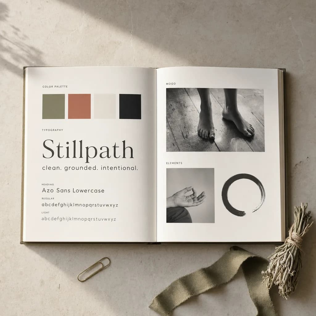 Brand: brand yoga studio moodboard