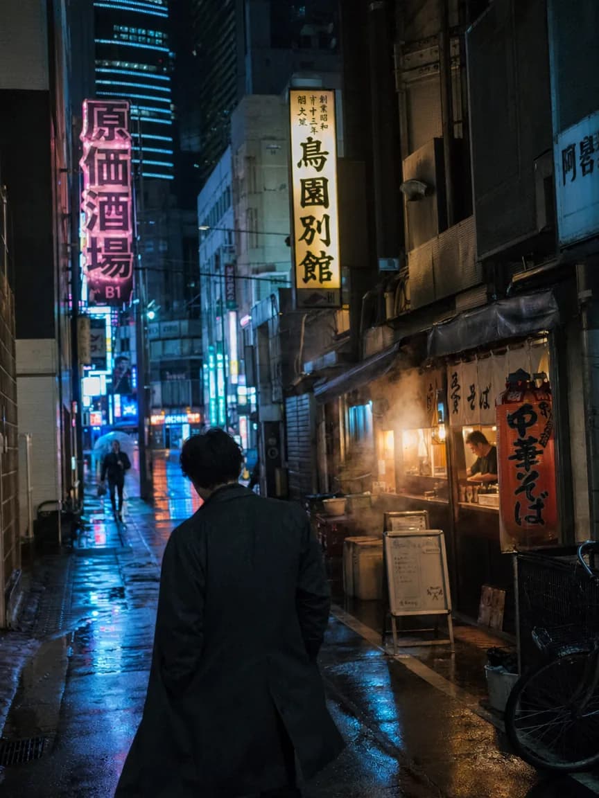 People: people tokyo alley night