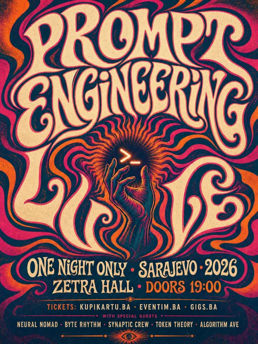 Print: print gig poster prompt engineering live